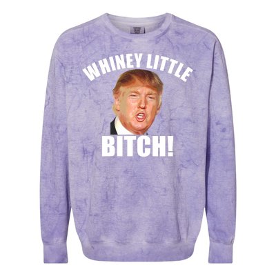 Whiney Little Bitch! Trump Hillary For President Colorblast Crewneck Sweatshirt