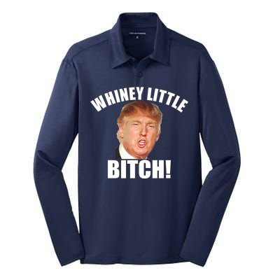 Whiney Little Bitch! Trump Hillary For President Silk Touch Performance Long Sleeve Polo