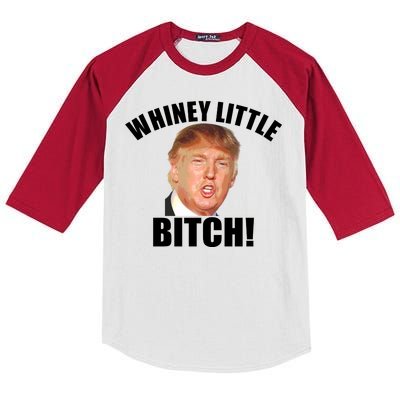 Whiney Little Bitch! Trump Hillary For President Kids Colorblock Raglan Jersey