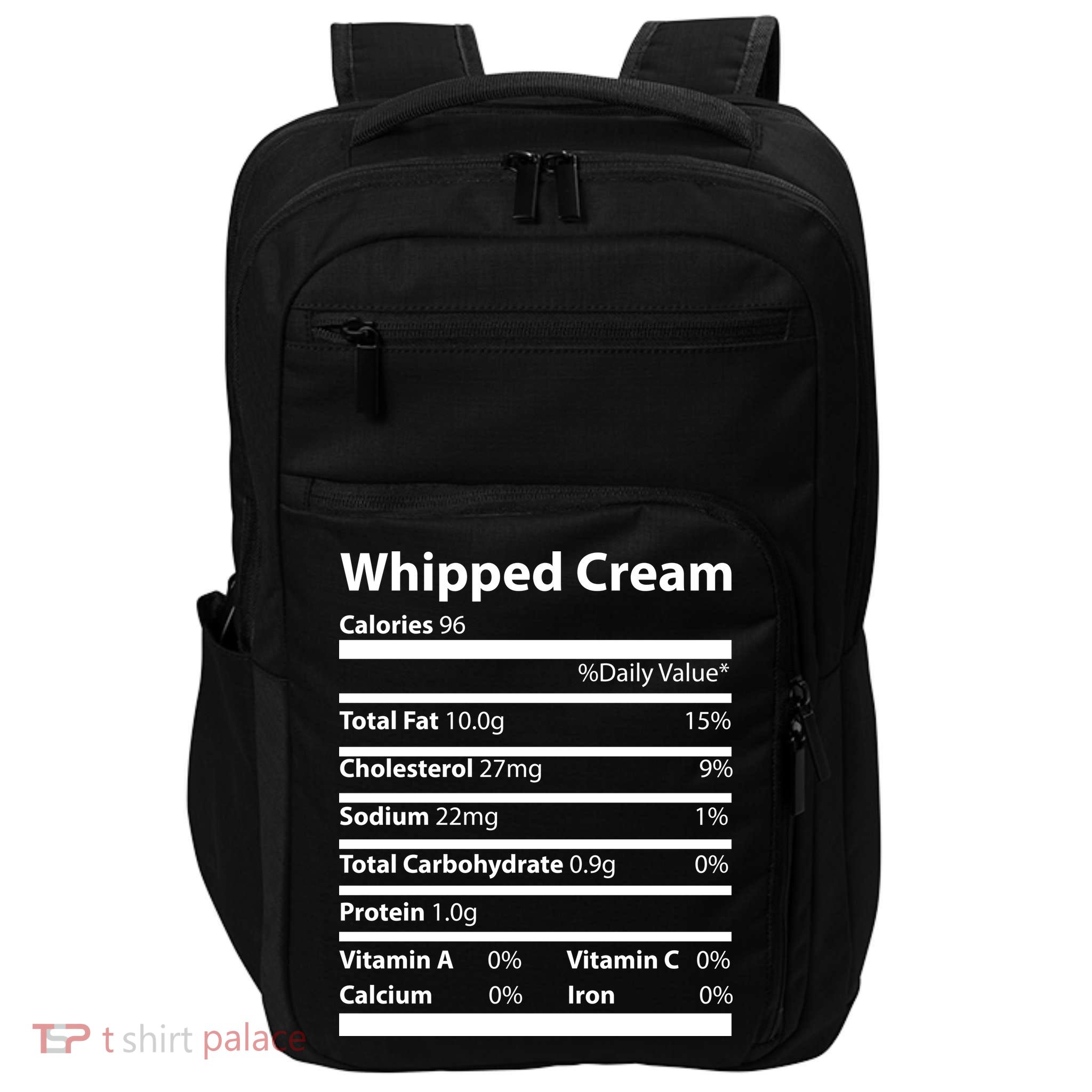 Whipped Cream Nutritional Facts Funny Thanksgiving Impact Tech Backpack