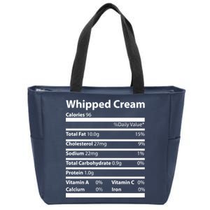 Whipped Cream Nutritional Facts Funny Thanksgiving Zip Tote Bag