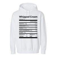 Whipped Cream Nutritional Facts Funny Thanksgiving Garment-Dyed Fleece Hoodie