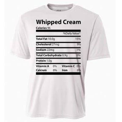 Whipped Cream Nutritional Facts Funny Thanksgiving Cooling Performance Crew T-Shirt