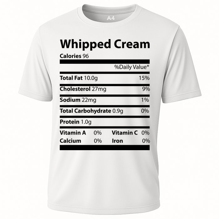 Whipped Cream Nutritional Facts Funny Thanksgiving Cooling Performance Crew T-Shirt