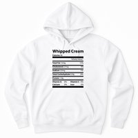 Whipped Cream Nutritional Facts Funny Thanksgiving Hoodie