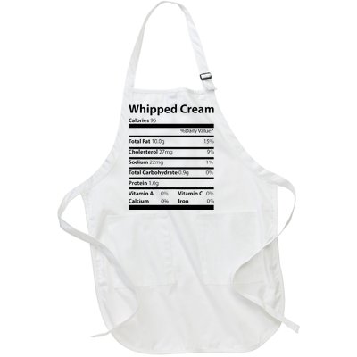 Whipped Cream Nutritional Facts Funny Thanksgiving Full-Length Apron With Pockets