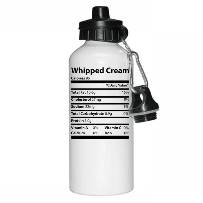 Whipped Cream Nutritional Facts Funny Thanksgiving Aluminum Water Bottle