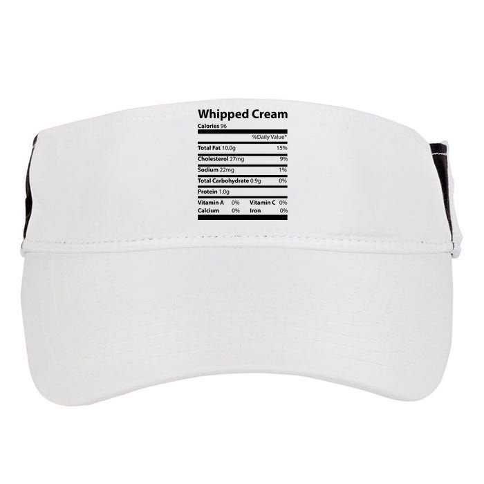 Whipped Cream Nutritional Facts Funny Thanksgiving Adult Drive Performance Visor