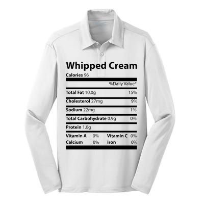 Whipped Cream Nutritional Facts Funny Thanksgiving Silk Touch Performance Long Sleeve Polo