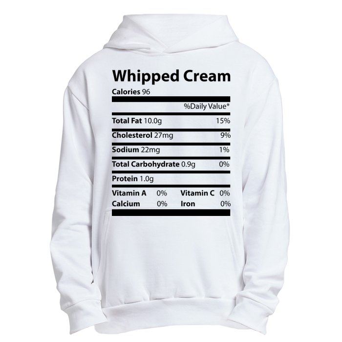 Whipped Cream Nutritional Facts Funny Thanksgiving Urban Pullover Hoodie