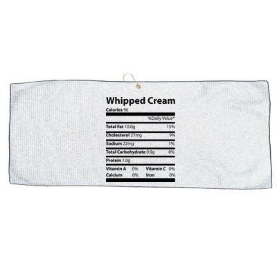Whipped Cream Nutritional Facts Funny Thanksgiving Large Microfiber Waffle Golf Towel