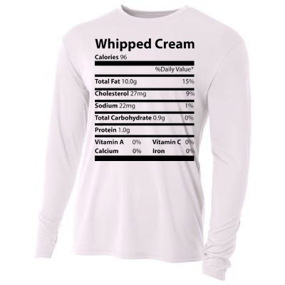 Whipped Cream Nutritional Facts Funny Thanksgiving Cooling Performance Long Sleeve Crew