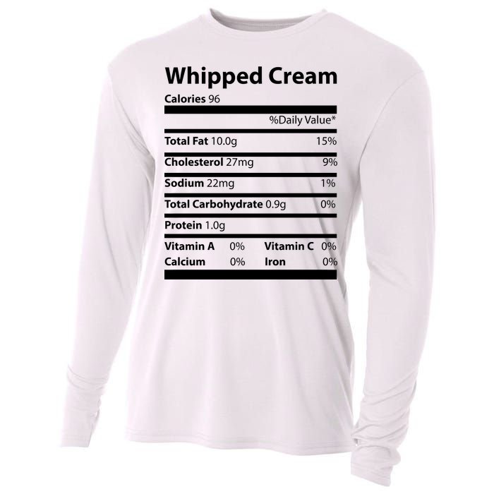 Whipped Cream Nutritional Facts Funny Thanksgiving Cooling Performance Long Sleeve Crew