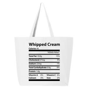 Whipped Cream Nutritional Facts Funny Thanksgiving 25L Jumbo Tote