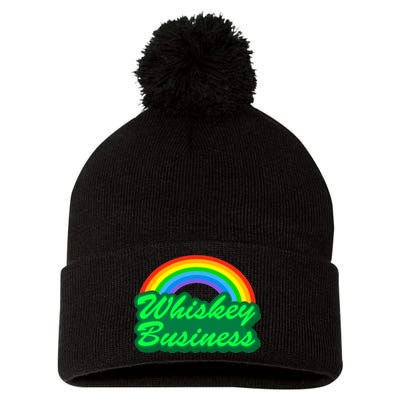 Whiskey Business Pom Pom 12in Knit Beanie