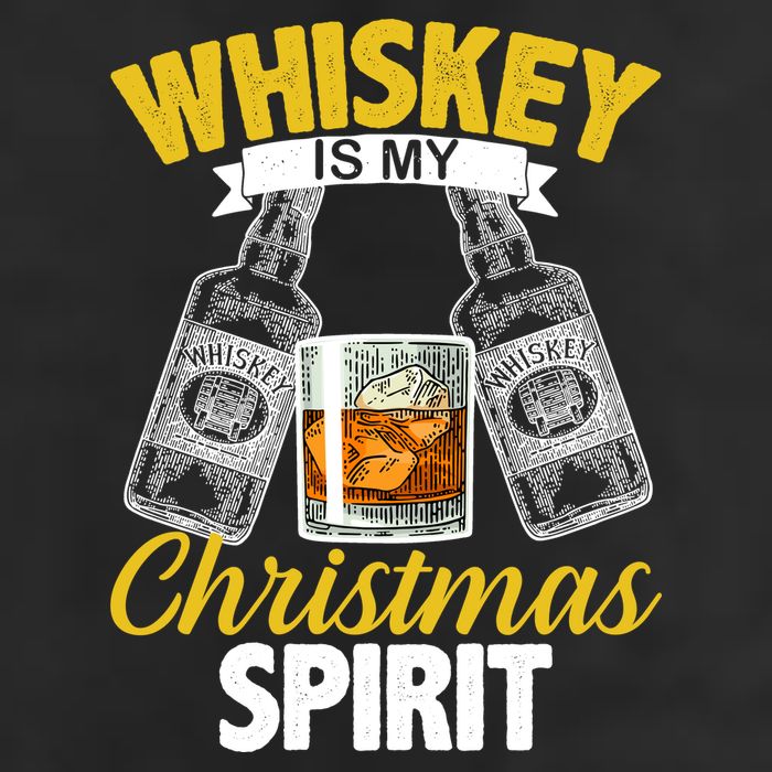 Whiskey Is My Christmas Spirit 7 Panel Mesh Trucker Snapback Hat