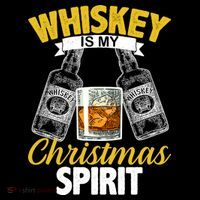 Whiskey Is My Christmas Spirit Flatbill Hat