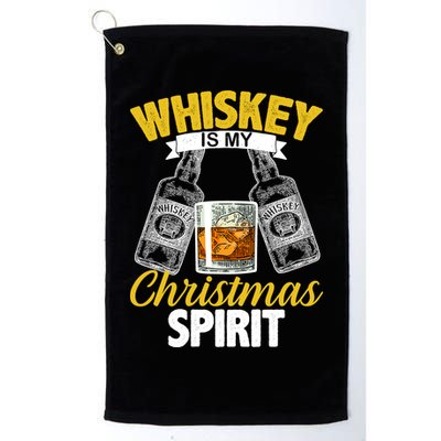 Whiskey Is My Christmas Spirit Golf Towel