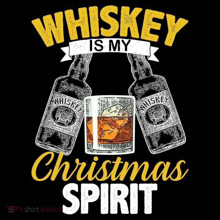 Whiskey Is My Christmas Spirit Kids T-Shirt