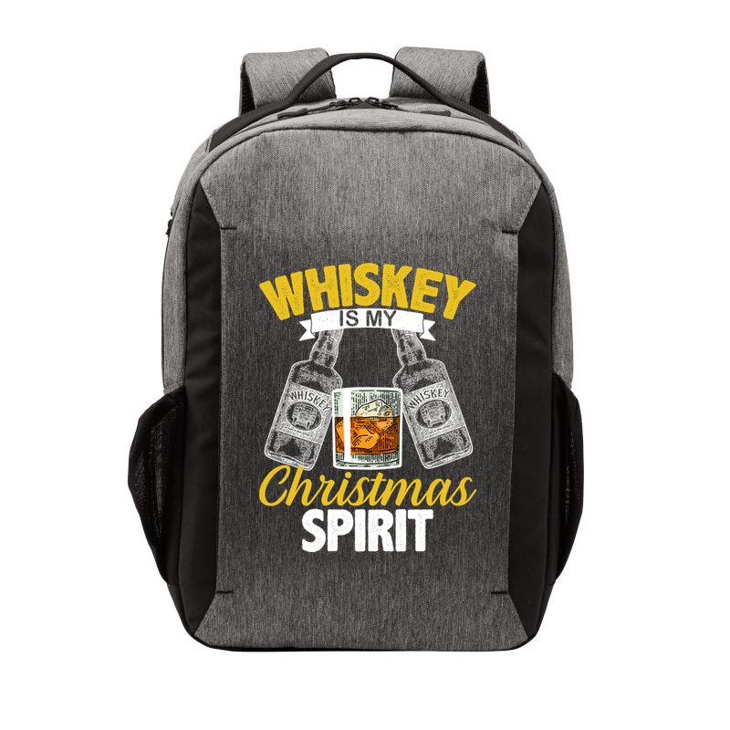 Whiskey Is My Christmas Spirit Vector Backpack
