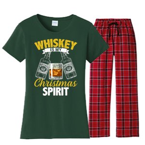 Whiskey Is My Christmas Spirit Women's Flannel Pajama Set