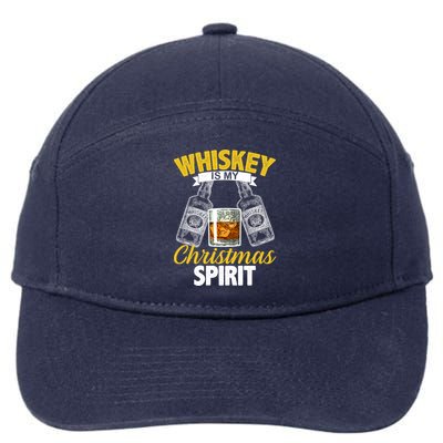 Whiskey Is My Christmas Spirit 7-Panel Snapback Hat