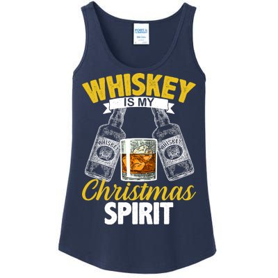 Whiskey Is My Christmas Spirit Ladies Essential Tank