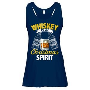 Whiskey Is My Christmas Spirit Ladies Essential Flowy Tank