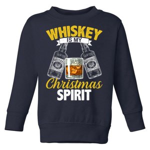 Whiskey Is My Christmas Spirit Toddler Sweatshirt