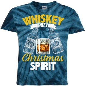 Whiskey Is My Christmas Spirit Kids Tie-Dye T-Shirt