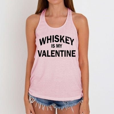 Whiskey Is My Valentine Women's Knotted Racerback Tank