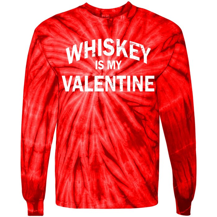 Whiskey Is My Valentine Tie-Dye Long Sleeve Shirt