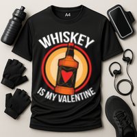 Whiskey is my Valentine Funny Valentine's Day Cooling Performance Crew T-Shirt