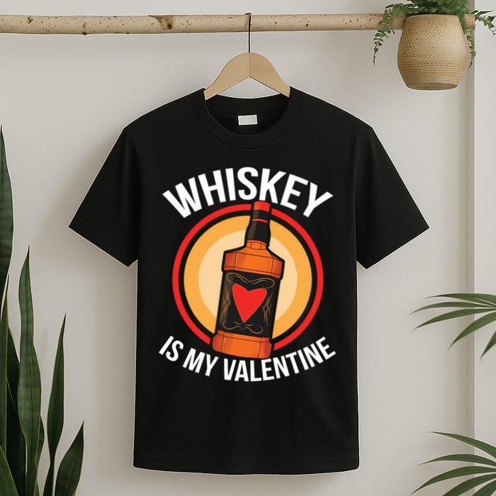 Whiskey is my Valentine Funny Valentine's Day T-Shirt