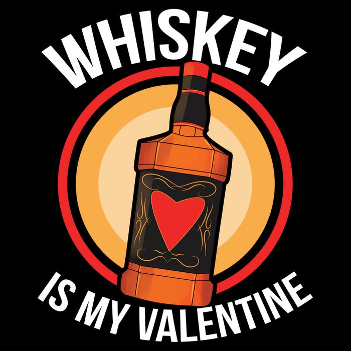 Whiskey is my Valentine Funny Valentine's Day T-Shirt