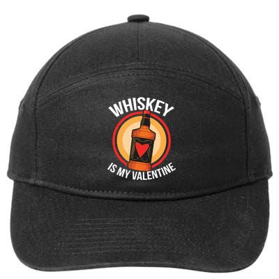 Whiskey is my Valentine Funny Valentine's Day 7-Panel Snapback Hat