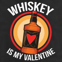 Whiskey is my Valentine Funny Valentine's Day Adult Drive Performance Visor