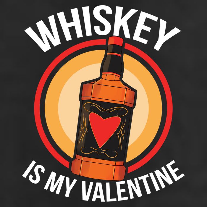 Whiskey is my Valentine Funny Valentine's Day Adult Drive Performance Visor