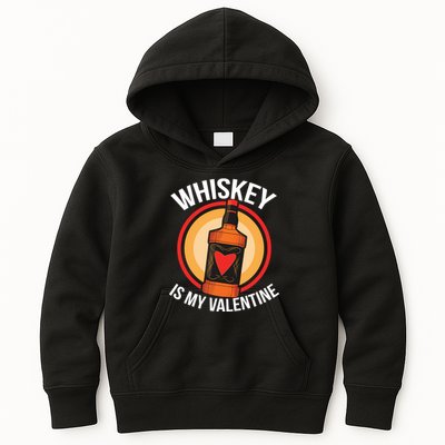 Whiskey is my Valentine Funny Valentine's Day Kids Hoodie