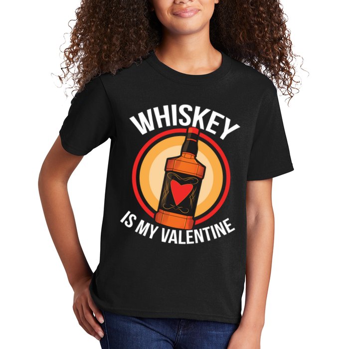 Whiskey is my Valentine Funny Valentine's Day Kids T-Shirt
