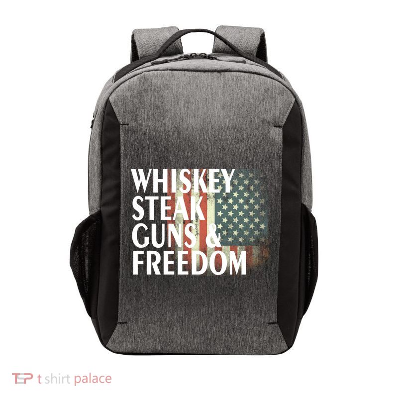 Whiskey Steak Guns And Freedom Vector Backpack