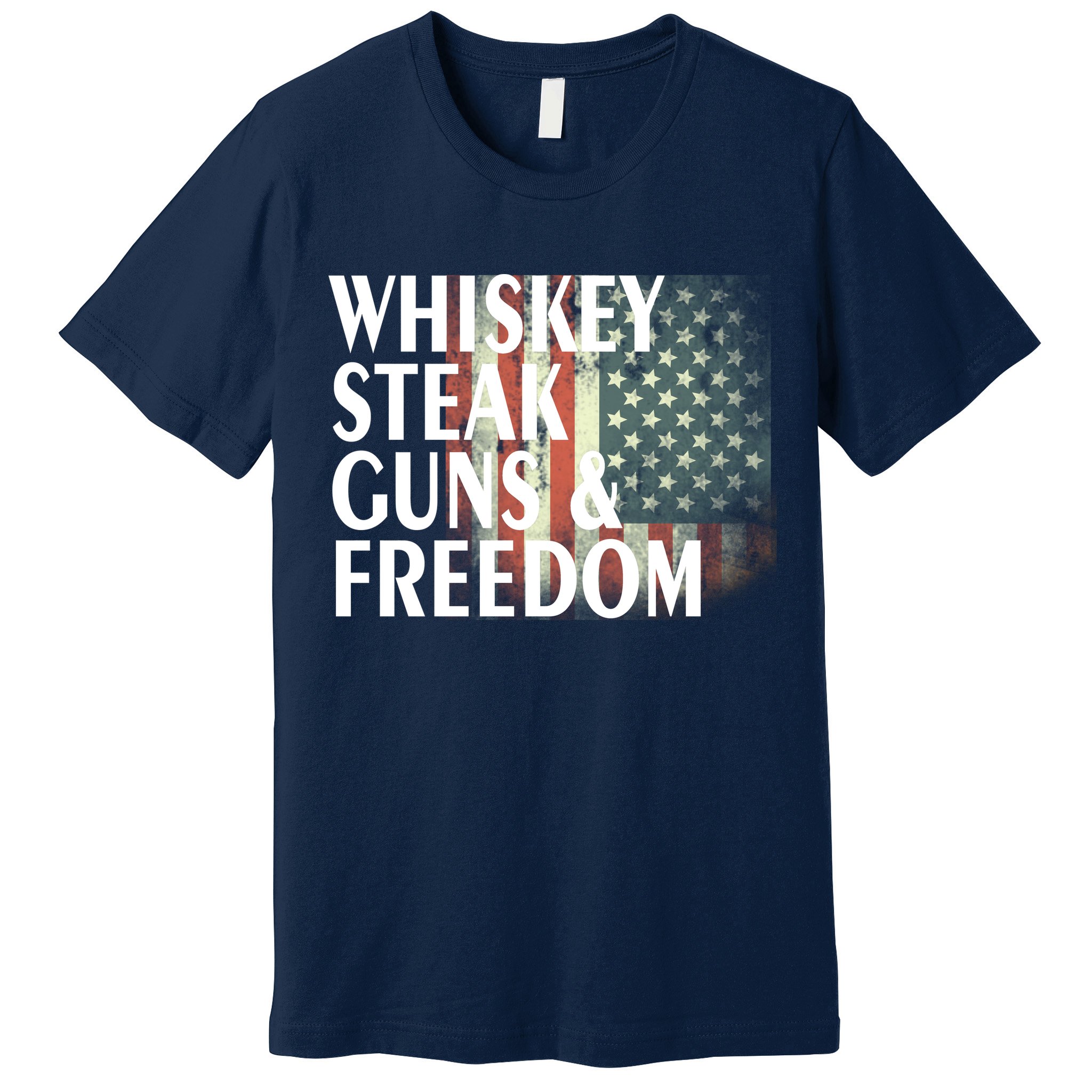 Whiskey Steak Guns And Freedom Premium T-Shirt