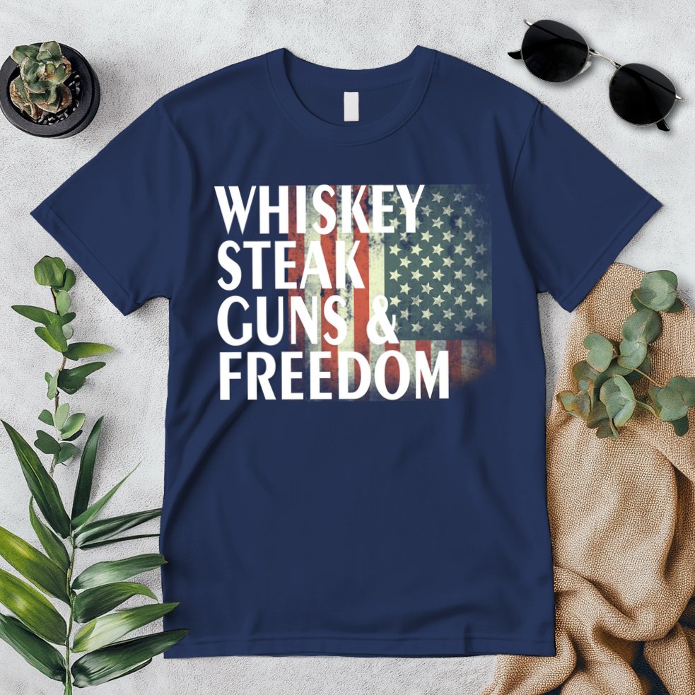Whiskey Steak Guns And Freedom Premium T-Shirt