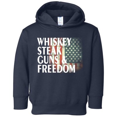 Whiskey Steak Guns And Freedom Toddler Hoodie