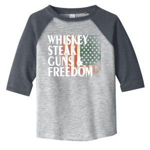 Whiskey Steak Guns And Freedom Toddler Fine Jersey T-Shirt