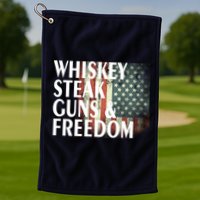 Whiskey Steak Guns And Freedom Golf Towel