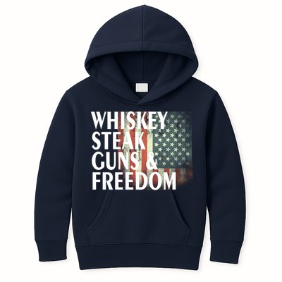 Whiskey Steak Guns And Freedom Kids Hoodie