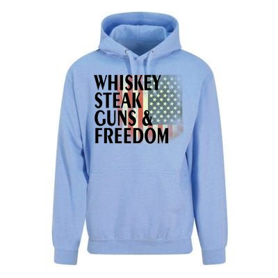 Whiskey Steak Guns And Freedom Unisex Surf Hoodie