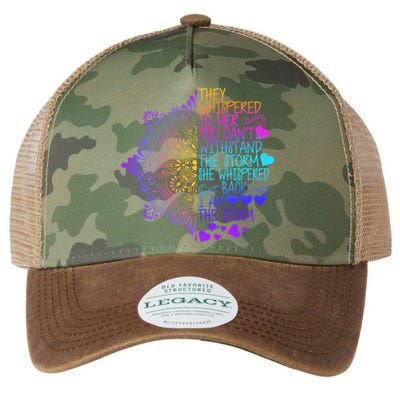 Whispered Back I Am The Storm Floral Legacy Tie Dye Trucker Hat