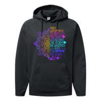 Whispered Back I Am The Storm Floral Performance Fleece Hoodie